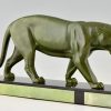 Art Deco sculptuur van een panter