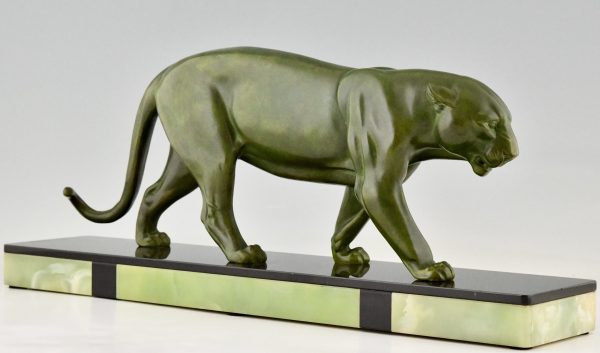 Art Deco sculpture of a panther