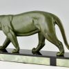 Art Deco sculptuur van een panter