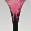 Art Deco cameo glass vase with flowers