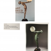 Clarté LIFE SIZE Art Deco bronze lamp standing nude with globe