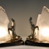 Art Deco Carvin seal lamps pair