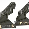 Art Deco Ibex or ram bookends