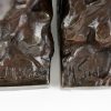 Art Deco bronzen sculpturen boekensteunen terrier honden