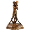 Art Deco bronze lamp nude Laurel