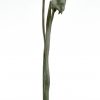 Art Deco bronzen sculptuur vogel op korenaar