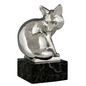 Art Deco bronze sculpture fox Fontinelle - 2