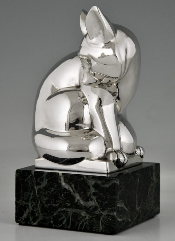 Art Deco bronzen sculptuur van een vos