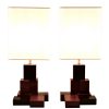 Art Deco lamps wood