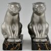 Art Deco polar bear bookends