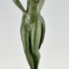 Art Deco sculptuur danseres met tamboerijn, Farandole