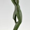 Art Deco sculpture dancer with tambourine, Farandolle