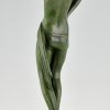 Art Deco sculpture dancer with tambourine, Farandolle