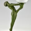 Art Deco lamp standing nude with ball