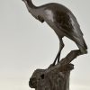 Art Deco bronze heron Fiot - 2