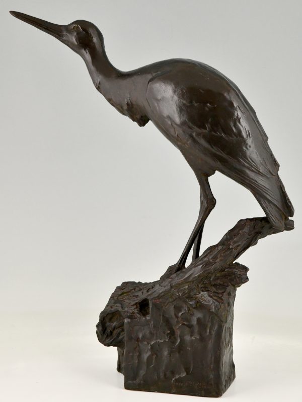 Art Deco bronze heron Fiot - 2