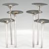 Mid Century pair of silvered flower stands or candleholders