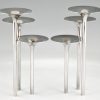 Mid Century pair of silvered flower stands or candleholders