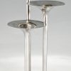 Mid Century pair of silvered flower stands or candleholders