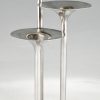 Mid Century pair of silvered flower stands or candleholders