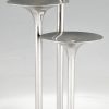 Mid Century pair of silvered flower stands or candleholders