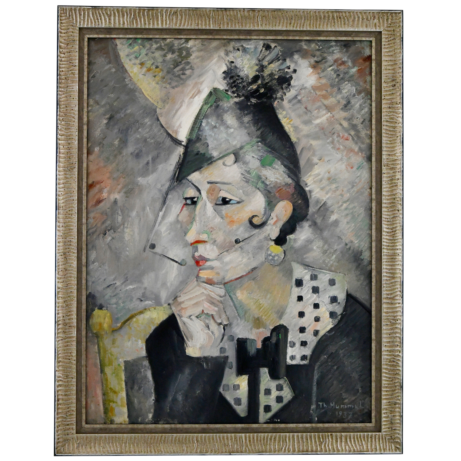 Hummel Art Deco painting portrait - 1