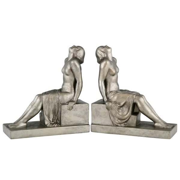 Janle Art Deco bookends nudes - 2