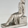 Art Deco bookends with seated nudes.
