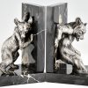 Art Deco bronzen boekensteunen met beren