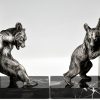 Art Deco Buchstützen aus Bronze mit Bären