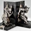 Art Deco bronze bear bookends.