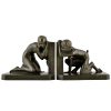 Art Deco bronze bookends Raoul Bernard - 1