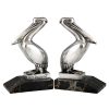 Art Deco bronze bookends pelicans Laurent - 2