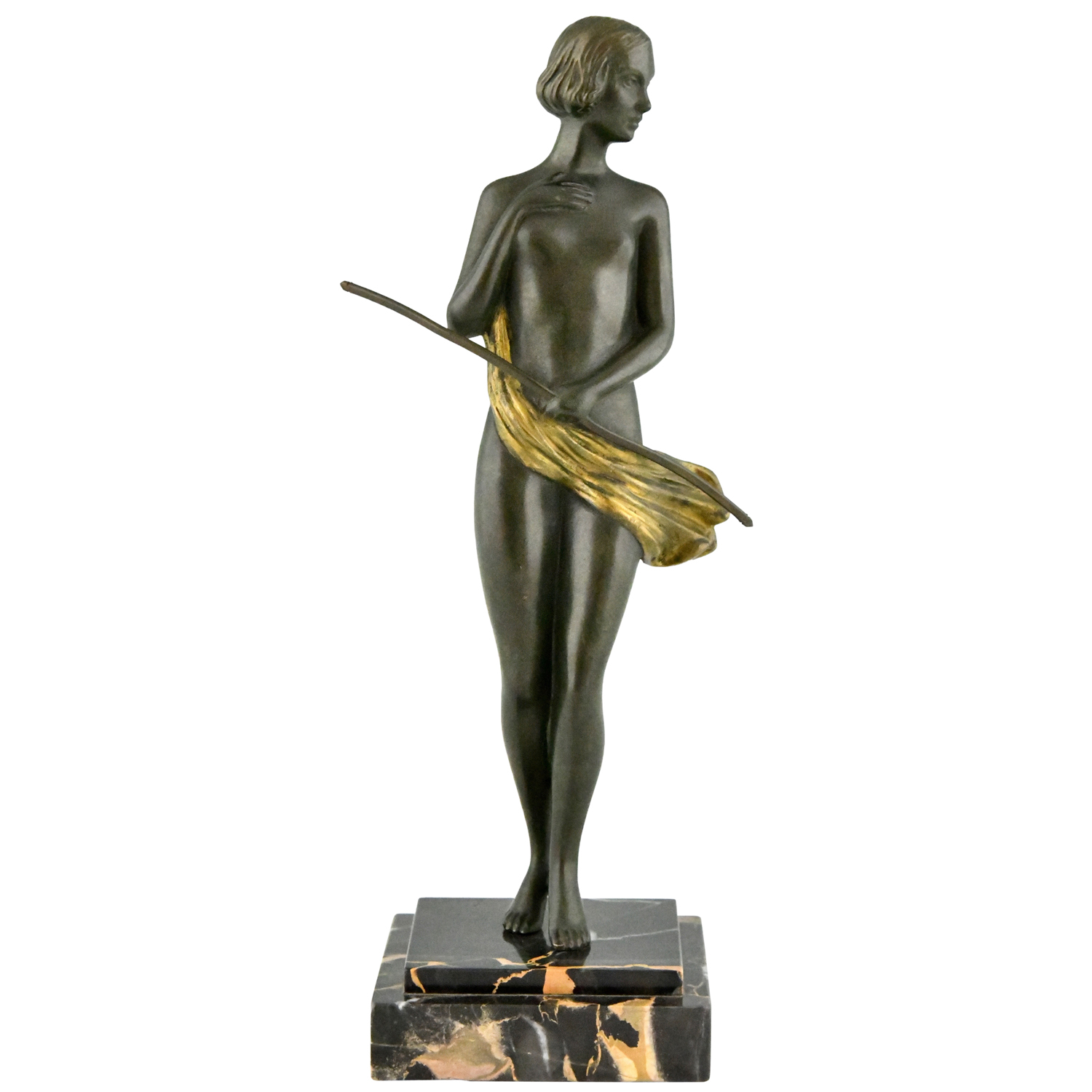 Art Deco bronze sculpture nude Luc - 1