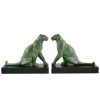 Art Deco panther bookends Carvin - 1