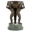 Guiraud Riviere bronze centerpiece 3 men - 2