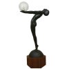 Max Le Verrier Clarte bronze life size lamp nude - 1