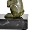 Art Deco bronzen boekensteunen haas en schildpad