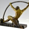 Art Deco Skulptur atletische Mann L’age du bronze