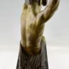 Art Deco Skulptur atletische Mann L’age du bronze