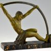 Sculpture Art Deco athlète L’age du bronze