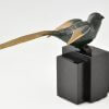 Art Deco bronze bird bookends wagtails