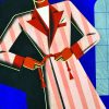 Art Deco poster-ontwerp man in kamerjas