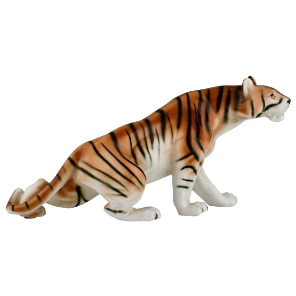 Royal Dux tiger sculpture porcelain