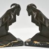 Art Deco Ibex or ram bookends