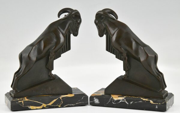 Art Deco Ibex or ram bookends