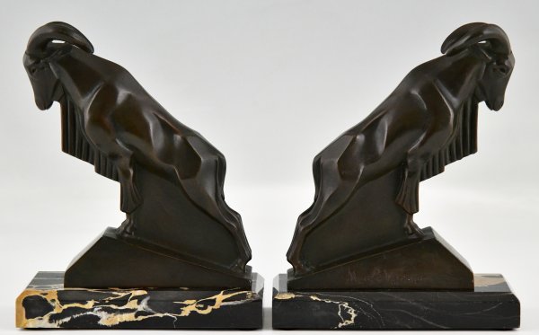 Art Deco Ibex or ram bookends