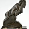 Art Deco Ibex or ram bookends