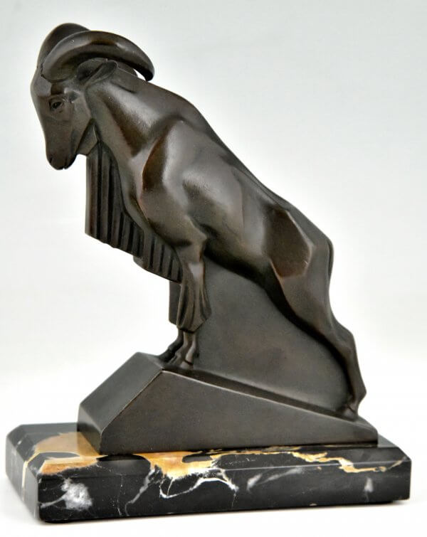 Art Deco Ibex or ram bookends