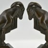 Art Deco Ibex or ram bookends